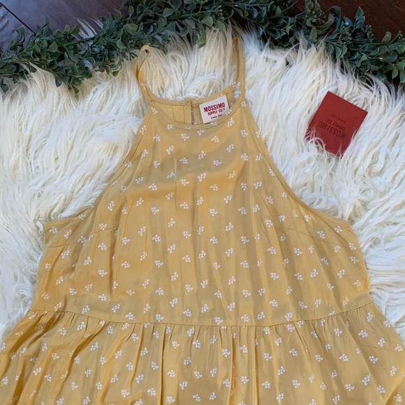 Yellow Floral Halter Dress - Picture 3 of 5